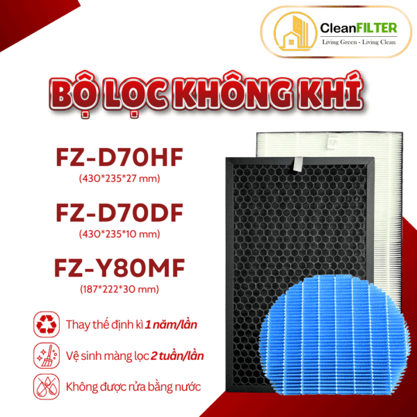 Màng lọc không khí Sharp: KC-D70,KC-E70,KC-F70,KC-G70,KC-Y70,KC-700Y,KC-70E,KC70TH,...màng lọc Hepa - Hình ảnh 10