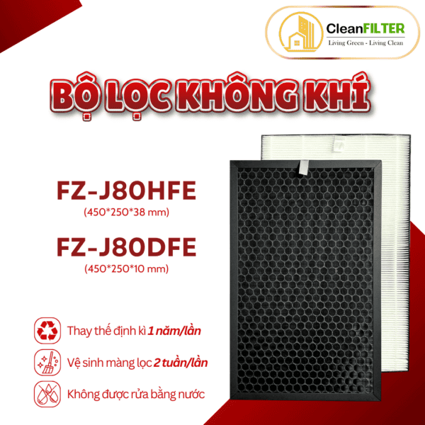 Màng lọc không khí Sharp: FP-J60E, FZ-J60E, FZ-J60HF, FP-J80L, FP-J80E, FP-J80EV-H,... màng lọc Hepa - Hình ảnh 9