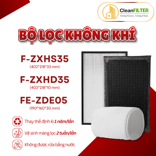Màng lọc không khí Panasonic: F-PXF35, F-PXG35, F-PXM35A, F-VXF35, F-VXG35, F-VXH35, F-PXL45,...