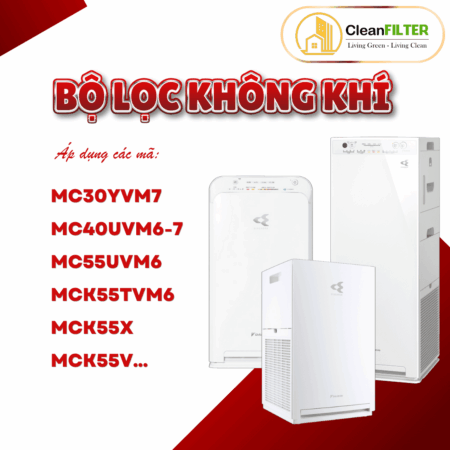 Màng lọc không khí Daikin: MC30YVM7, MC40UVM6-7, MC55UVM6, MCK55TVM6, MCK55X, MCK55V, ACK55T...