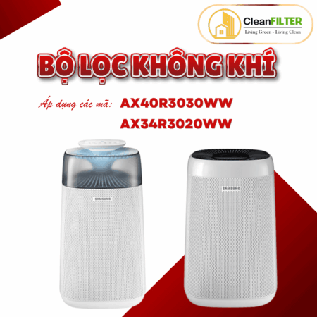 Màng lọc không khí Samsung AX40R3030WM và AX34R3020WW – màng lọc kết hợp HEPA và Than hoạt tính