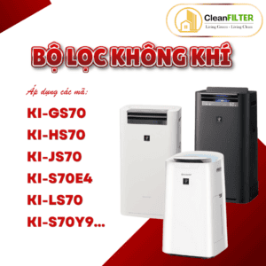 Màng lọc không khí Sharp: KI-GS70, KI-HS70, KI-JS70, KI-LS70, KI-S70E4 KI-S70Y9,... màng lọc Hepa
