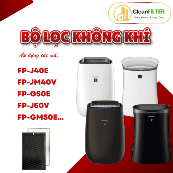 Màng lọc không khí Sharp: FP-J40E,FP-JM40V,FP-G50E,FP-J50V,FP-GM50E,FP-F40,FP-FM40,...màng lọc Hepa