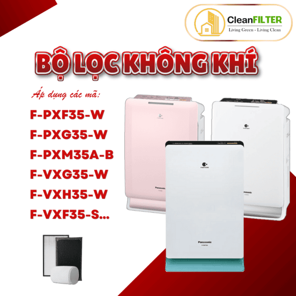 Màng lọc không khí Panasonic: F-PXF35, F-PXG35, F-PXM35A, F-VXF35, F-VXG35, F-VXH35, F-PXL45,... - Hình ảnh 2