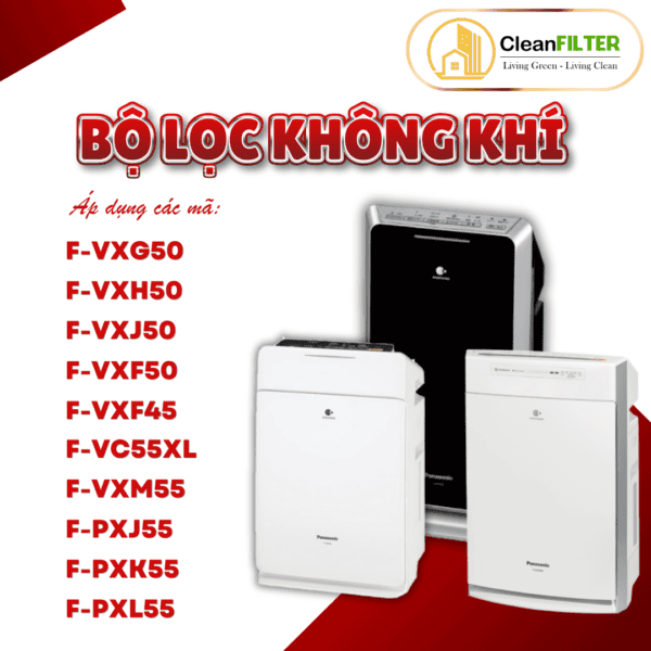 Màng lọc không khí Panasonic: F-VXG50, VXF45, VXF50, VC55XP, VXH50, VC55XL, VXJ50,... Màng lọc Hepa - Hình ảnh 2
