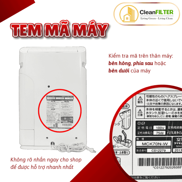 Màng lọc không khí Daikin: ACK70M, ACK70P, ACK70N, TCK70M, MCK70N, MCK70P, MCK70M, MCK70S, MCK70R,.. - Hình ảnh 3
