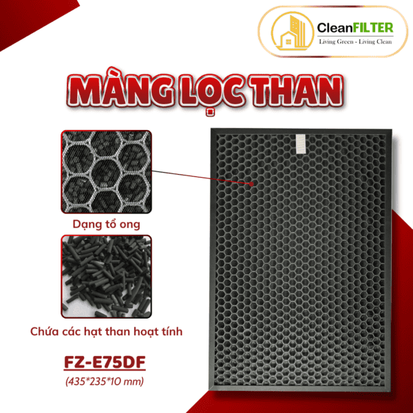 Màng lọc không khí Sharp: KI-EX75, KI-DX75, KI-FX75, KI-GX75, KI-LX75.. Màng lọc Hepa, màng lọc than - Hình ảnh 6