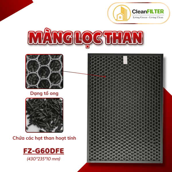 Màng lọc không khí Sharp: KI-L60V-W, KI-L80V-T. Màng lọc Hepa, màng lọc than - Hình ảnh 6