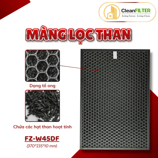 Màng lọc không khí Sharp: KC-W45, Y45, A40, Z40, Z45, B40, 40P1, B50, A50, C70, 500Y5, 50B,50E9,... - Hình ảnh 6