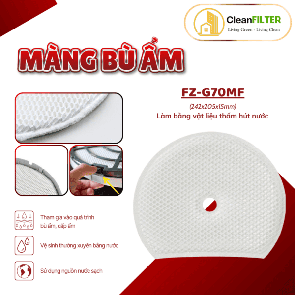 Màng lọc không khí Sharp: KI-GS70, KI-HS70, KI-JS70, KI-LS70, KI-S70E4 KI-S70Y9,... màng lọc Hepa - Hình ảnh 5