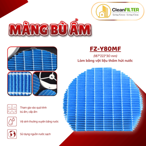 Màng lọc không khí Sharp: KC-W45, Y45, A40, Z40, Z45, B40, 40P1, B50, A50, C70, 500Y5, 50B,50E9,... - Hình ảnh 5