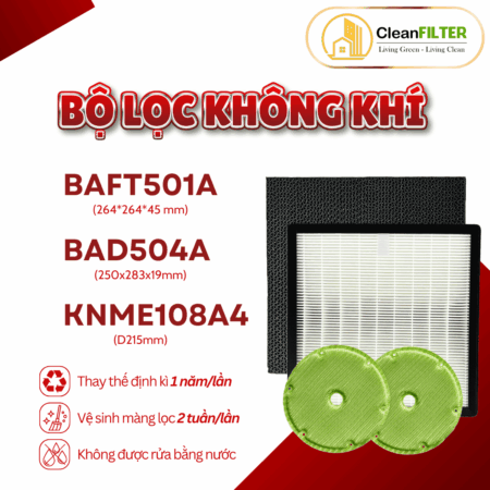 Màng lọc không khí Daikin: MCQ30ZVM7, MCK70ZVM7, MC80ZVM7,.. màng lọc Hepa, màng lọc than hoạt tính, màng bù ẩm