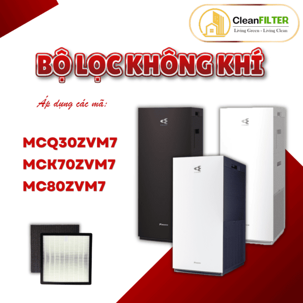 Màng lọc không khí Daikin: MCQ30ZVM7, MCK70ZVM7, MC80ZVM7,.. màng lọc Hepa, màng lọc than hoạt tính, màng bù ẩm - Hình ảnh 2
