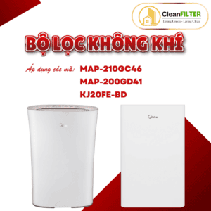 Màng lọc không khí MIDEA: KJ20FE, MAP-210GC46, MAP-200GD41,..màng lọc kết hợp HEPA và Than hoạt tính
