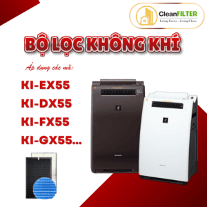Màng lọc không khí thay thế Mã: FZ-E55HF, KI-EX55, KI-DX55, KI-FX55, KI-GX55,... Màng lọc Hepa