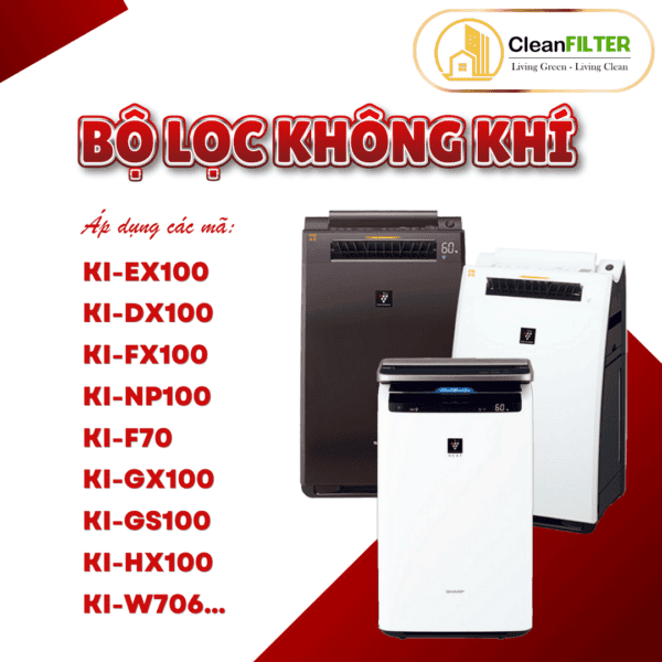 Màng lọc không khí thay thế Mã: FZ-E100HF, KI-EX100, DX100, FX100, GX100, GS100, HX100, GF70, WF70,.