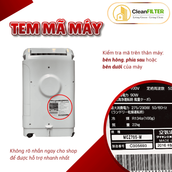 Màng lọc không khí Daikin: ACZ70S/T/U/R/P, MCZ70S/T/U/R/P, MCZ70SE3, MCZ70TE4, MCZ70UE5, MCZ70RE2,.. - Hình ảnh 2