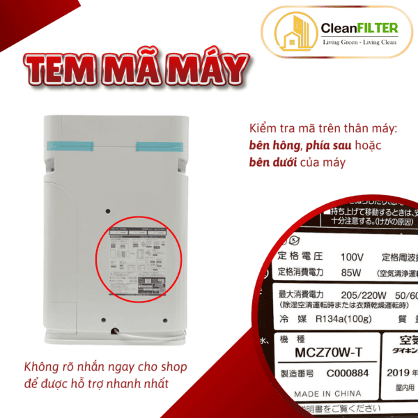 Màng lọc không khí Daikin: ACZ70W, MCZ70W, MCZ70Z, MCZ70WKS, MCZ704A, MCZ70Y, MCZ70WE7, MCZ70WJ,... - Hình ảnh 2