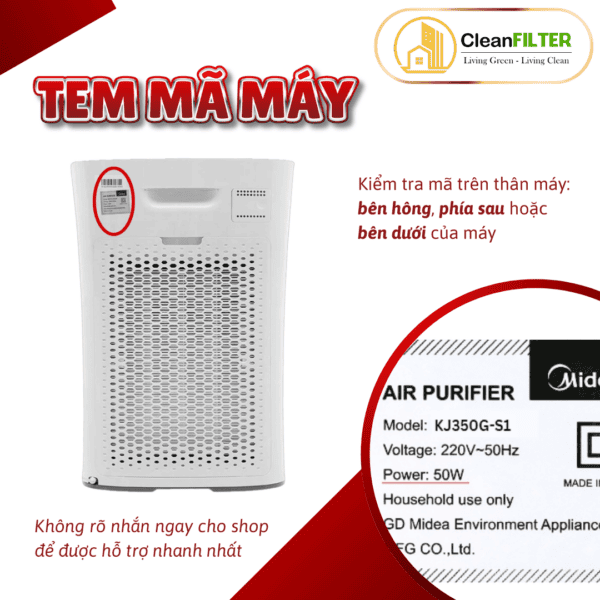 Màng lọc không khí MIDEA: FC-35S1, KJ350G-S1, MAP-350GS1,... màng lọc kết hợp HEPA và Than hoạt tính - Hình ảnh 8