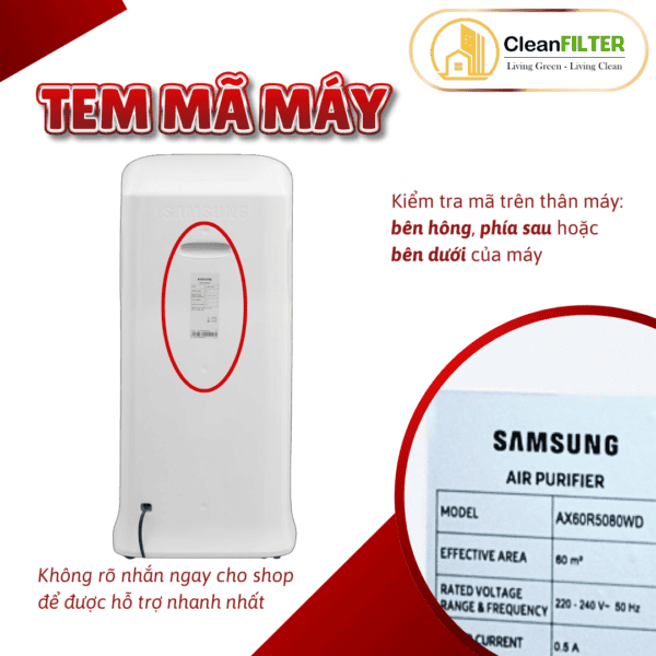 Màng lọc không khí Samsung AX60R5050WD – màng lọc kết hợp HEPA và Than hoạt tính - Hình ảnh 7