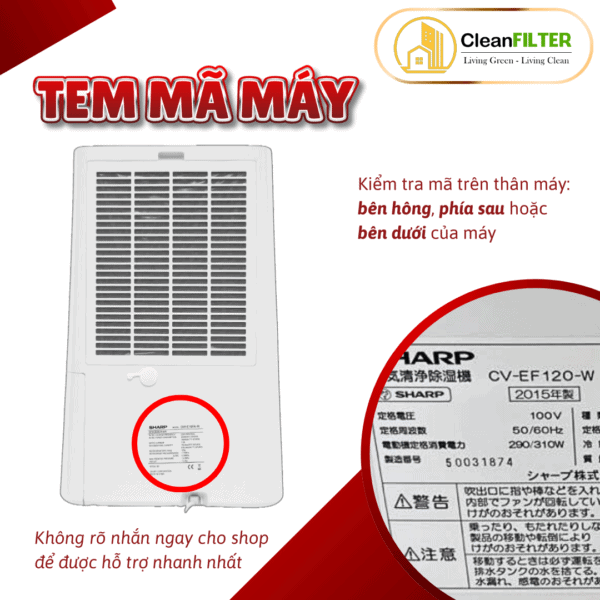Combo màng lọc không khí (Hepa+than) thay thế mã: FZ-E16AHF, CV-EF120, CV-DF100, DW-E16FA-W,... - Hình ảnh 7