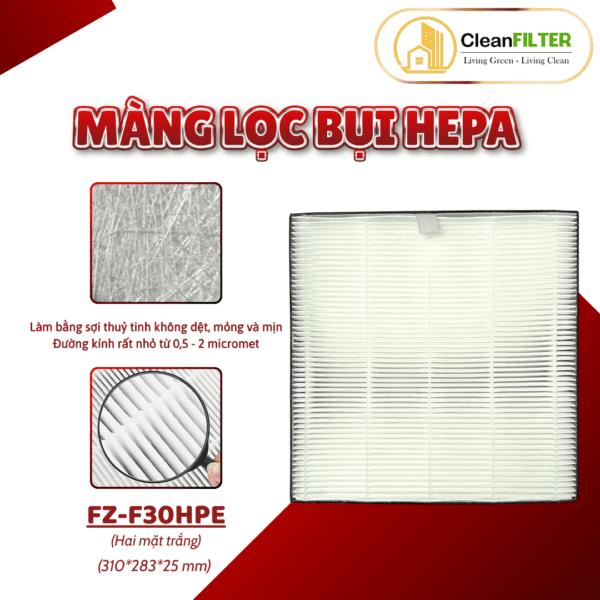 Màng lọc không khí thay thế Mã: FZ-F30HFE, KC-F30EV, 30T5, FP-J30E, JM30V, F30E, GM30E, FU-A28EV,... - Hình ảnh 7