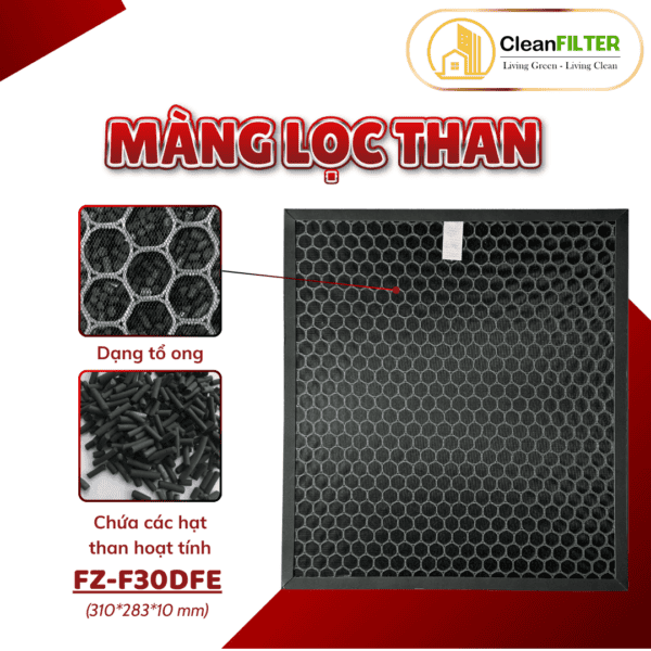 Màng lọc không khí thay thế Mã: FZ-F30HFE, KC-F30EV, 30T5, FP-J30E, JM30V, F30E, GM30E, FU-A28EV,... - Hình ảnh 6