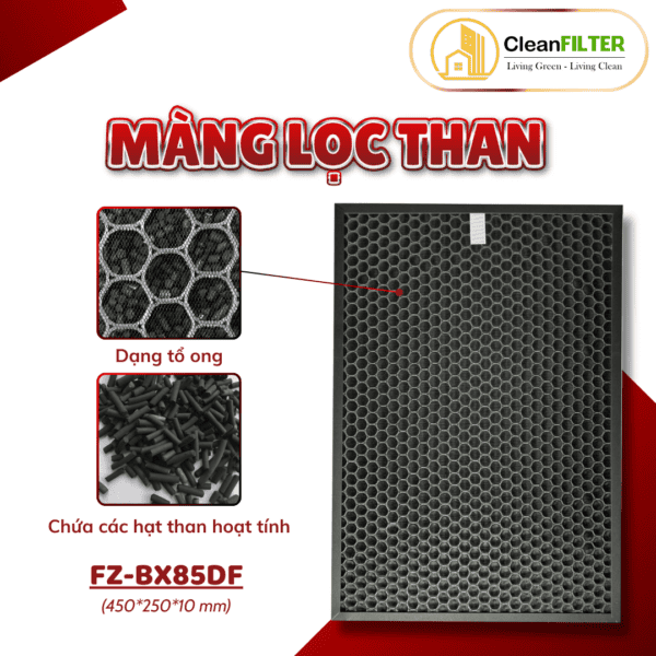 Màng lọc không khí thay thế Mã: FZ-W80HF, KC-BX85, KI-AX80, DX85, FP-J60E, J80EV, J80HFE, J80DFE,... - Hình ảnh 7