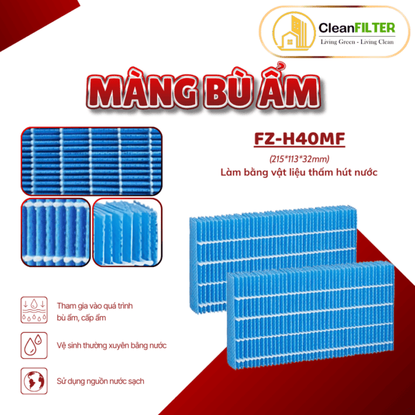 Màng lọc không khí thay thế Mã: FZ-G40SF, KI-HS40, LS40, JS40, NS40, LD50, ND50, PD50..màng lọc Hepa - Hình ảnh 4