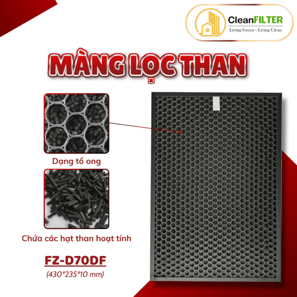 Màng lọc không khí thay thế Mã: FZ-D70HF, KI-LS70,... màng lọc Hepa, màng lọc than hoạt tính - Hình ảnh 6