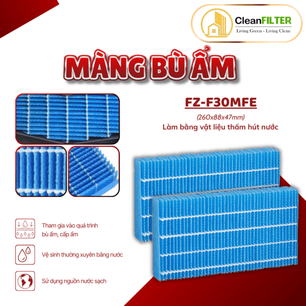 Màng lọc không khí thay thế Mã: FZ-F30HFE, KC-F30EV, 30T5, FP-J30E, JM30V, F30E, GM30E, FU-A28EV,... - Hình ảnh 5