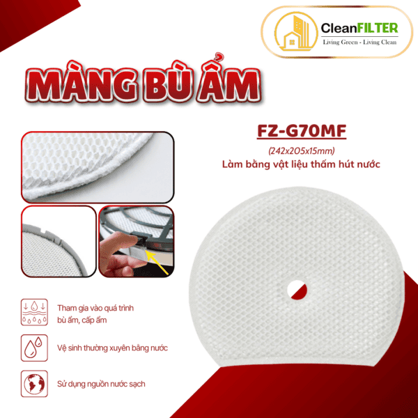 Màng lọc không khí thay thế Mã: FZ-D50HF, KI-GS50, JS50, HS50, LS50, S50E5, S50E6, S50E7,... - Hình ảnh 5
