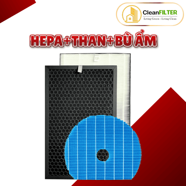 Màng lọc không khí thay thế Mã: FZ-D60HFE, KC-G60EV-W. Màng lọc Hepa, Màng lọc than, màng bù ẩm - Hình ảnh 2