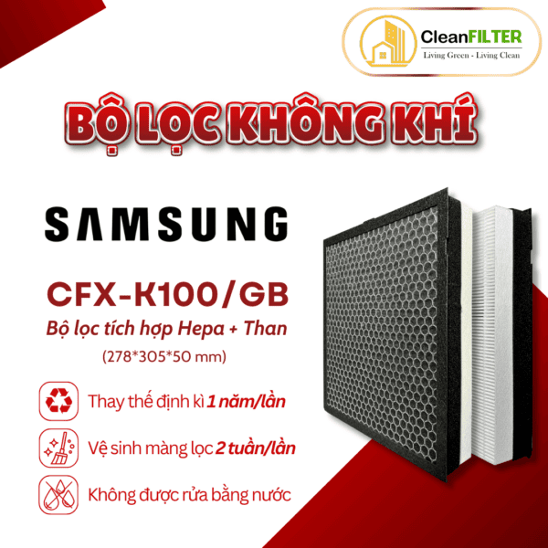 Màng lọc không khí Samsung AX32BG3100GBSV, AX40R3020WU/SV– màng lọc kết hợp HEPA và Than hoạt tính