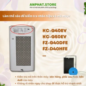 Màng lọc không khí FZ-G40HFE, KC-G40EV, KC-G50EV, FZ-G40DFE, FZ-D40HFE, 9 vn 11134207 7ra0g m9zab4xk1utg43