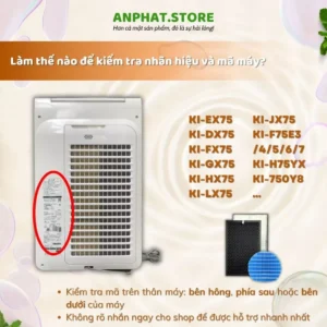Màng lọc không khí Mã: FZ-E75HF, KI-EX75, DX75, FX75, GX75, LX75, Màng lọc bụi Hepa 8 vn 11134207 7ras8 m22969zrq1zvbb
