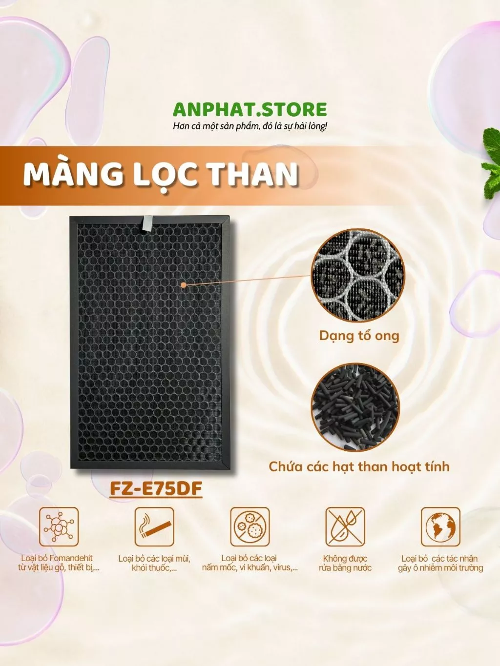 Màng lọc không khí Mã: FZ-E75HF, KI-EX75, DX75, FX75, GX75, LX75, Màng lọc bụi Hepa 6 Màng lọc không khí Mã: FZ-E75HF, KI-EX75, DX75, FX75, GX75, LX75, Màng lọc bụi Hepa - Hình ảnh 6