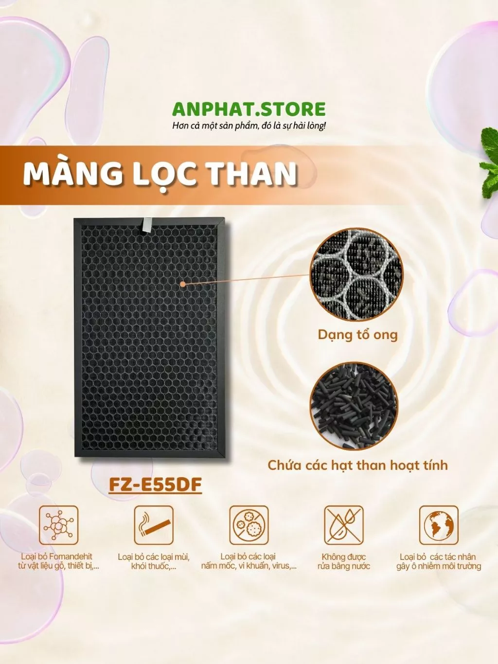 Màng lọc không khí FZ-E55HF, KI-EX55, KI-DX55, KI-FX55, KI-GX55 5 Màng lọc không khí FZ-E55HF, KI-EX55, KI-DX55, KI-FX55, KI-GX55 - Hình ảnh 5