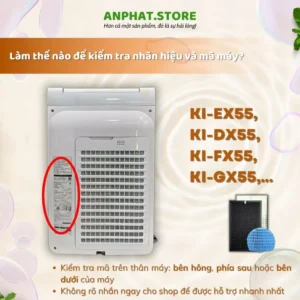 Màng lọc không khí FZ-E55HF, KI-EX55, KI-DX55, KI-FX55, KI-GX55 8 vn 11134207 7ras8 m2296w1b6yl7b8