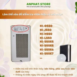 Màng lọc không khí Mã: KI-GS50, D50HF, JS50, HS50, LS50 8 vn 11134207 7ras8 m2298nq01ajf49