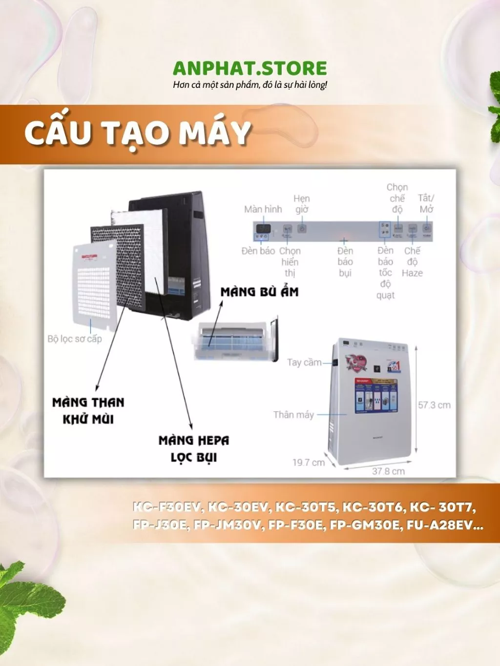 Màng lọc không khí: FZ-F30HFE, KC-F30EV, 30T5, FP-J30E, JM30V, F30E, GM30E, FU-A28EV 3 Màng lọc không khí: FZ-F30HFE, KC-F30EV, 30T5, FP-J30E, JM30V, F30E, GM30E, FU-A28EV - Hình ảnh 3