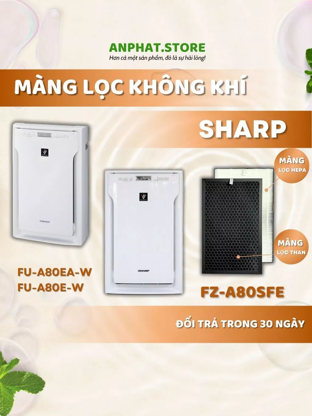 Màng lọc không khí FZ-A80SFE, FU-A80EA-W, FU-A80E-W 1 Màng lọc không khí FZ-A80SFE, FU-A80EA-W, FU-A80E-W