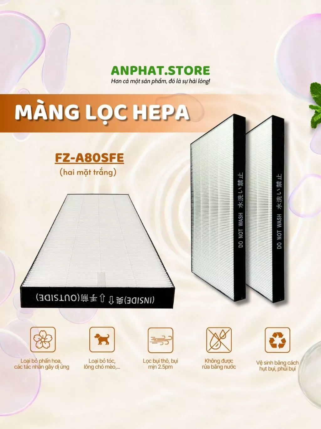 Màng lọc không khí FZ-A80SFE, FU-A80EA-W, FU-A80E-W 6 Màng lọc không khí FZ-A80SFE, FU-A80EA-W, FU-A80E-W - Hình ảnh 6