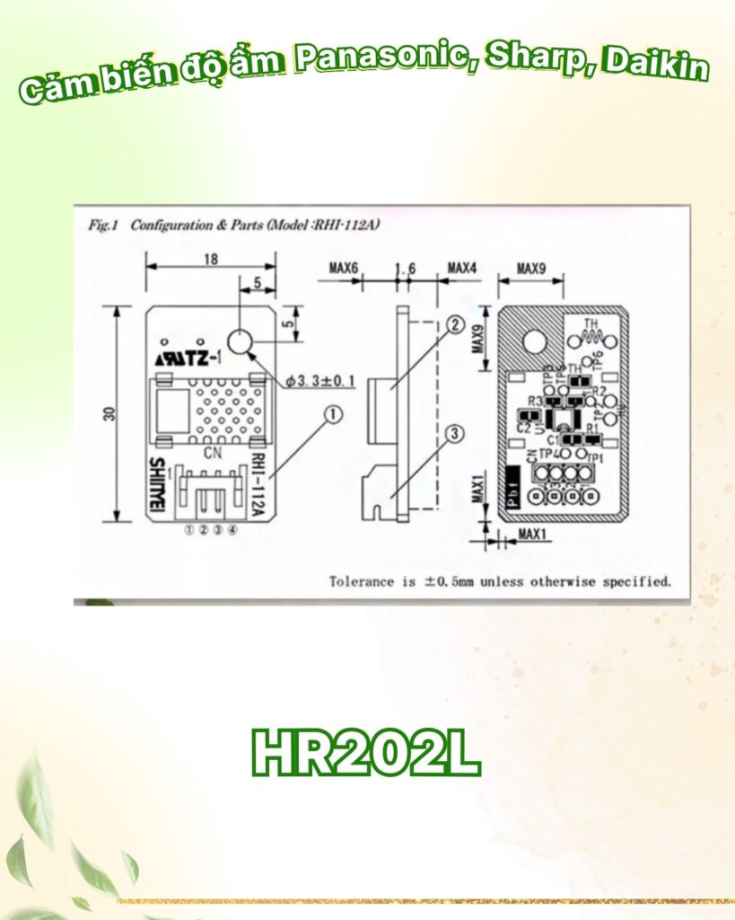 Nhân cảm biến độ ẩm HR202l