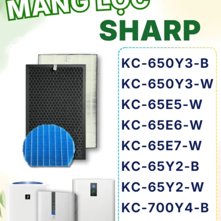 Màng Lọc Không Khí Sharp : FZ-W65HF, KC-Y65, C100, Z65, W65, A70, B70, Y70, 700Y, 65E, 650Y...