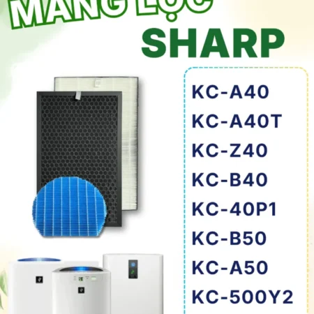 Màng Lọc Không Khí Sharp : FZ-W45HF, KC-W45, Y45,B50,A50,C70,A40,Z40,Z45 B40, 500Y5, 20TX1...