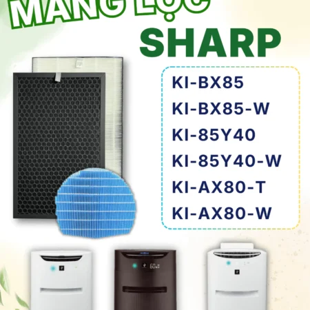 Màng Lọc Không Khí Sharp : KI-BX85, KI-AX80, KI-DX85, KI-85Y40 Màng Lọc Giá Rẻ, Màng Lọc Hepa