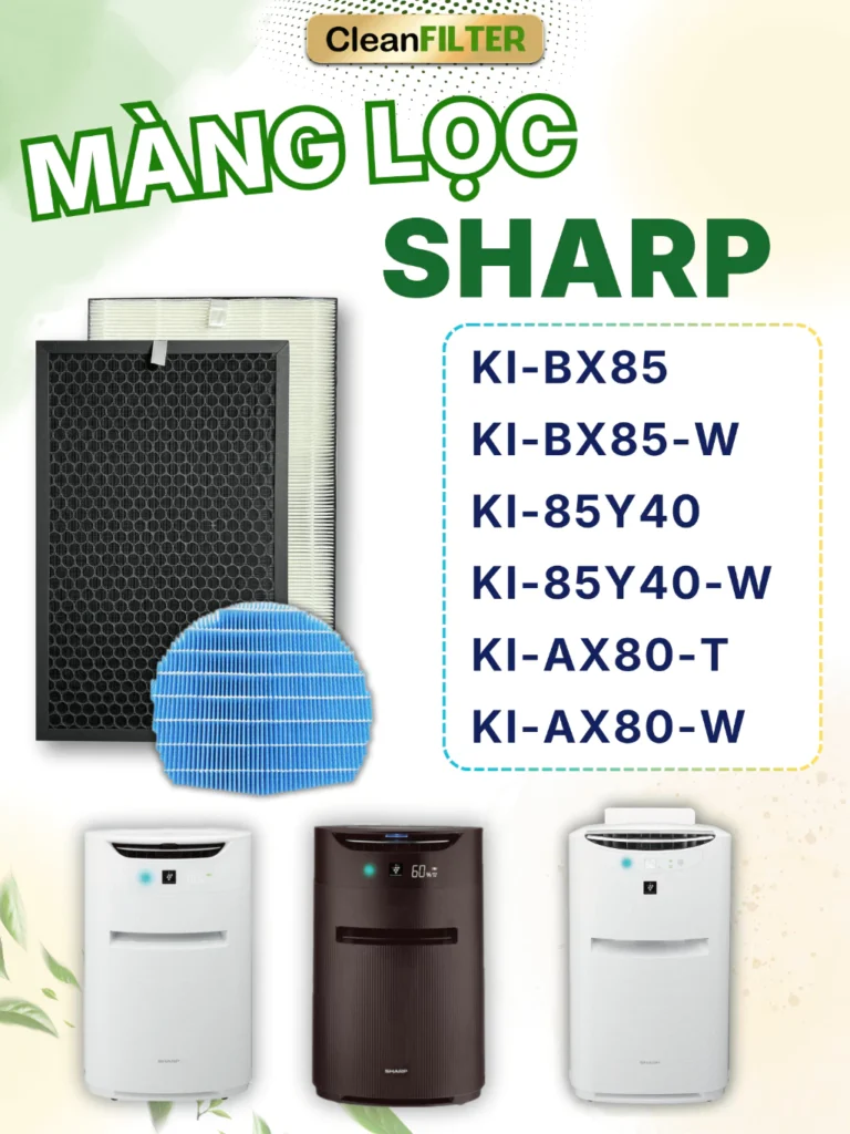 Màng Lọc Không Khí Sharp : KI-BX85, KI-AX80, KI-DX85, KI-85Y40 Màng Lọc Giá Rẻ, Màng Lọc Hepa 2 vn 11134207 81ztc mlso0ugkbnkfbf