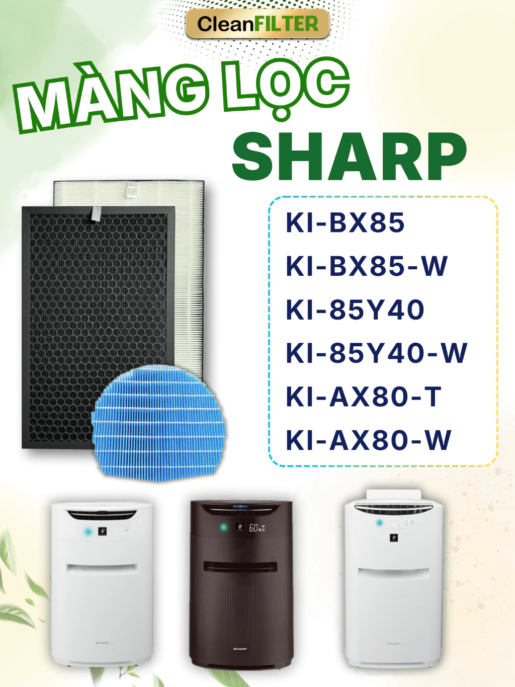 Màng Lọc Không Khí Sharp : KI-BX85, KI-AX80, KI-DX85, KI-85Y40 Màng Lọc Giá Rẻ, Màng Lọc Hepa 1 Màng Lọc Không Khí Sharp : KI-BX85, KI-AX80, KI-DX85, KI-85Y40 Màng Lọc Giá Rẻ, Màng Lọc Hepa