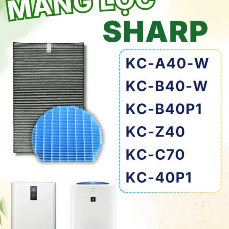 Màng Lọc Không Khí Sharp : FZ-A40SF, KC-A40, KC-B40, KC-Z40, KC-C70 Màng Lọc Tích Hợp Than Carbon